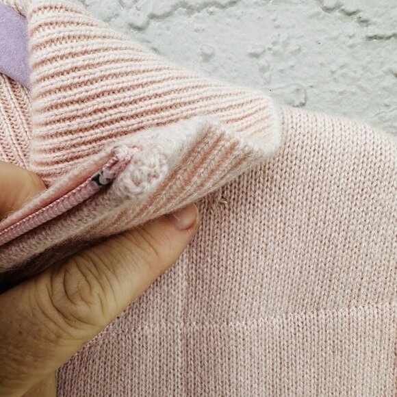 VTG Marshall Fields Women's Zip 100% Cashmere Sweater Vest Pink Size Small - Picture 8 of 9